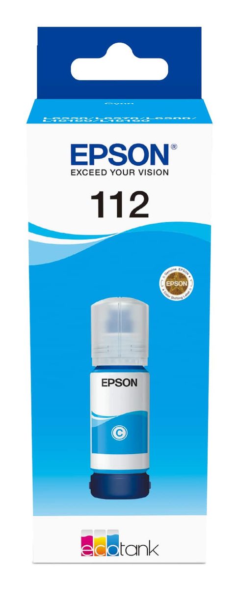ENCRE EPSON 112 BLEU ORIGINAL